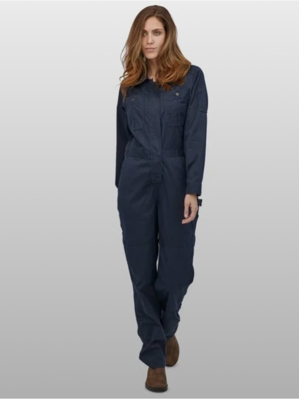 Patagonia Worn Wear Hemp Canvas Shop Coveralls Jumpsuit Navy Blue Women's XL